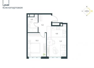 2-ком. квартира на продажу, 39 м2, Москва, жилой комплекс Левел Южнопортовая, 14, ЮВАО