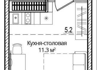 Продаю квартиру студию, 27 м2, деревня Борисовичи, улица Дмитрия Яковлева, 8