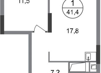 Продажа однокомнатной квартиры, 41.4 м2, Московский