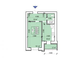 Продается 1-ком. квартира, 38.2 м2, Энгельс