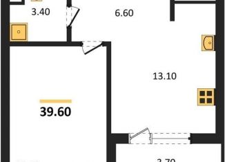 Продаю однокомнатную квартиру, 39.6 м2, Воронеж, Железнодорожный район