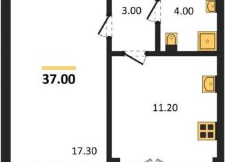 Продается однокомнатная квартира, 37 м2, Воронеж, Левобережный район, Цимлянская улица, 10Г