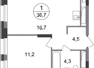 Продам 1-ком. квартиру, 36.7 м2, Московский