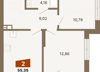 Продам 2-ком. квартиру, 55.4 м2, Свердловская область