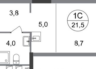 Продается квартира студия, 21.5 м2, Московский