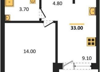 1-ком. квартира на продажу, 33.6 м2, Воронеж, Железнодорожный район