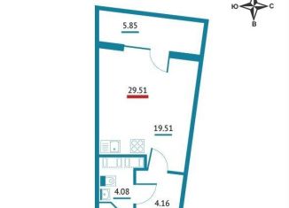 Квартира на продажу студия, 29.5 м2, Мурино