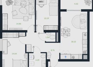 Продам 4-ком. квартиру, 74.6 м2, рабочий посёлок Винзили, Сосновая улица, 5