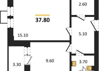 Однокомнатная квартира на продажу, 38.9 м2, Воронежская область, улица Загоровского, 9/2