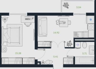 Продажа 1-ком. квартиры, 40.8 м2, Тюменская область, Сосновая улица, 5