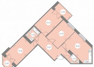 Продается 3-комнатная квартира, 87 м2, Санкт-Петербург, Красносельский район, улица Маршала Захарова, 10