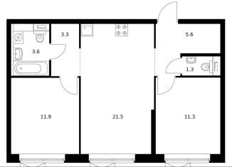 Продажа 2-комнатной квартиры, 58 м2, Москва, ЗАО, жилой комплекс Новое Очаково, к1.1