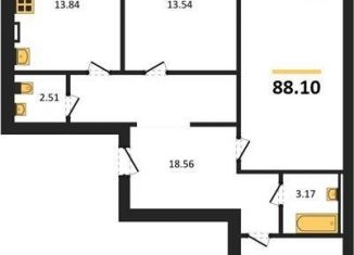 Продаю 3-комнатную квартиру, 88.1 м2, Воронежская область