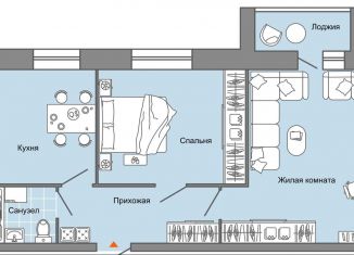 Продается 2-ком. квартира, 63 м2, село Первомайский, ЖК Знак, улица Строителя Николая Шишкина, 11/2