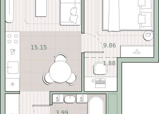 Продам однокомнатную квартиру, 34.3 м2, Москва, район Кунцево