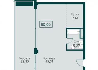 Продается 2-комнатная квартира, 80.1 м2, поселок городского типа Массандра, улица Мухина, 17А