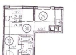 Продаю квартиру студию, 24.3 м2, село Засечное