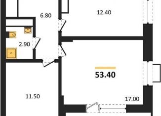 Продаю 2-комнатную квартиру, 53.4 м2, Воронеж