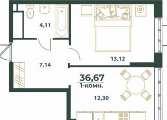 Продам 1-ком. квартиру, 36.7 м2, Хабаровский край