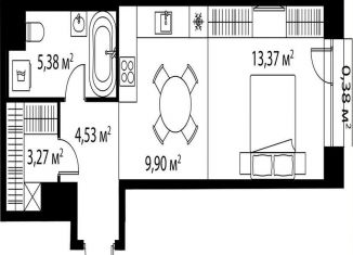 Продам квартиру студию, 36.8 м2, Москва, ЖК Лайф Варшавская