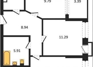 Продам двухкомнатную квартиру, 54.9 м2, Воронеж, набережная Чуева, 7