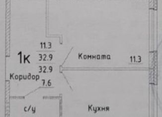 Продам 1-комнатную квартиру, 32.9 м2, Пермь