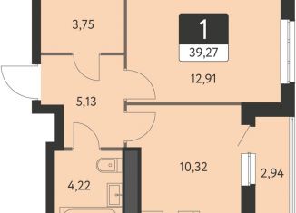 Продается однокомнатная квартира, 37.8 м2, Свердловская область