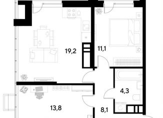 Продам 2-ком. квартиру, 60.2 м2, Омск