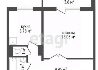 Продаю однокомнатную квартиру, 40 м2, Красноярский край, Караульная улица, 48