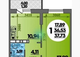 Продается 1-ком. квартира, 37.7 м2, Ростовская область, Уланская улица, 17с1