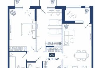 Продается 2-ком. квартира, 76.3 м2, Тюмень, улица Павла Никольского, 8