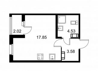 Квартира на продажу студия, 27 м2, Колпино