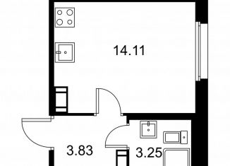 Квартира на продажу студия, 21.2 м2, Колпино