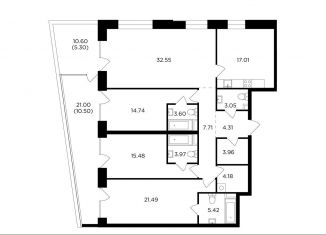 Продаю 4-комнатную квартиру, 153.3 м2, Москва, жилой комплекс Форивер, 7, ЖК Форивер