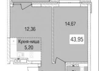 Продается 2-ком. квартира, 44 м2, Новосибирск