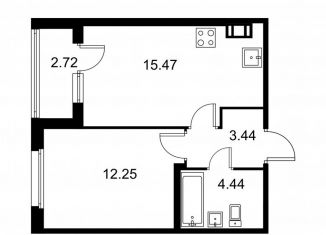 Продам 1-комнатную квартиру, 37 м2, Колпино