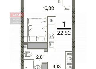 Продаю квартиру студию, 22.8 м2, Рязань, Октябрьский район