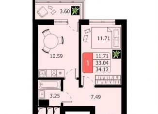 Продается 1-ком. квартира, 34.1 м2, Химки, жилой комплекс Химки Тайм, к2