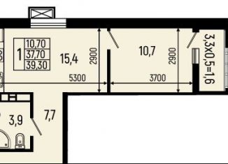 Продажа 1-ком. квартиры, 39.3 м2, Майкоп