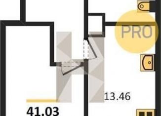 Продажа однокомнатной квартиры, 41 м2, Ростов-на-Дону, Кировский район, Красноармейская улица, 157В/83с3