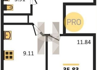 Продаю однокомнатную квартиру, 35.8 м2, Ростов-на-Дону