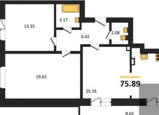 Продается двухкомнатная квартира, 75.9 м2, Воронежская область