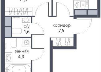 Продаю 2-комнатную квартиру, 54.2 м2, Москва, ЖК Сиреневый парк, Тагильская улица, 2к1