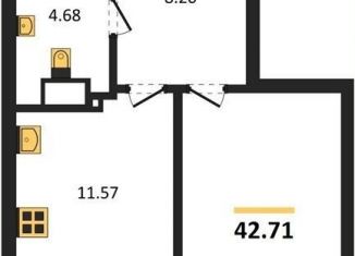 Продаю однокомнатную квартиру, 42.7 м2, Воронеж, Центральный район