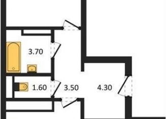 Продаю 2-ком. квартиру, 57.9 м2, Воронеж, Коминтерновский район