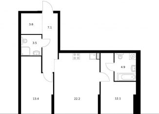 Продам 2-комнатную квартиру, 67.3 м2, Москва, САО