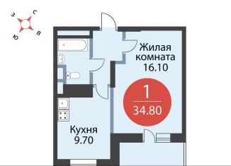 Продажа 1-комнатной квартиры, 34.8 м2, Московская область, жилой комплекс Новое Медведково, к39