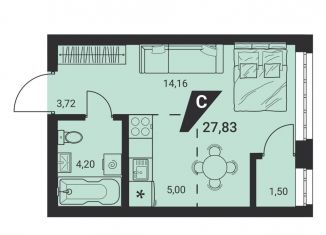 Квартира на продажу студия, 27.8 м2, Екатеринбург, Монтёрская улица, 8