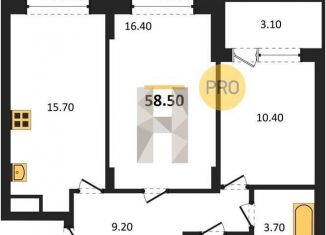 Продаю 2-ком. квартиру, 58 м2, Воронеж, Железнодорожный район