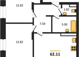 Продажа 2-ком. квартиры, 62.1 м2, Воронеж, Электросигнальная улица, 9Ак2